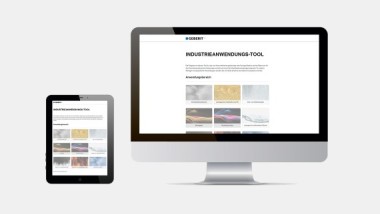 Geberit industrial application tool - browser overview