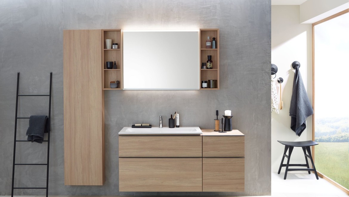 Geberit iCon bathroom series in oak