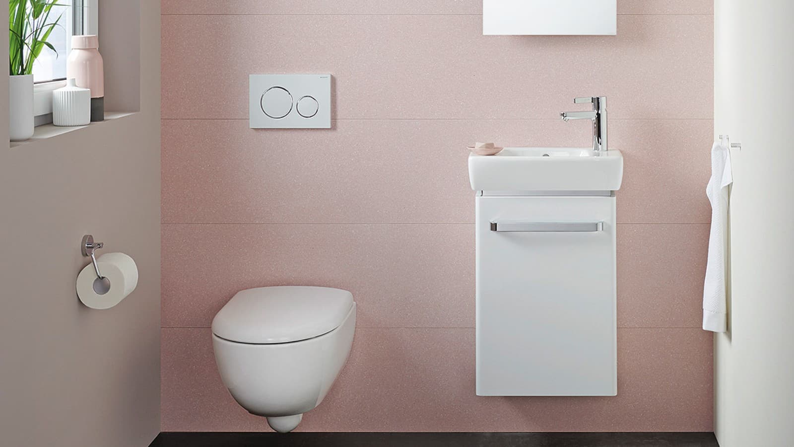 Renova Compact: Movement and circulation areas are also important in guest bathrooms Renova Compact: Movement and circulation areas are also important in guest bathrooms