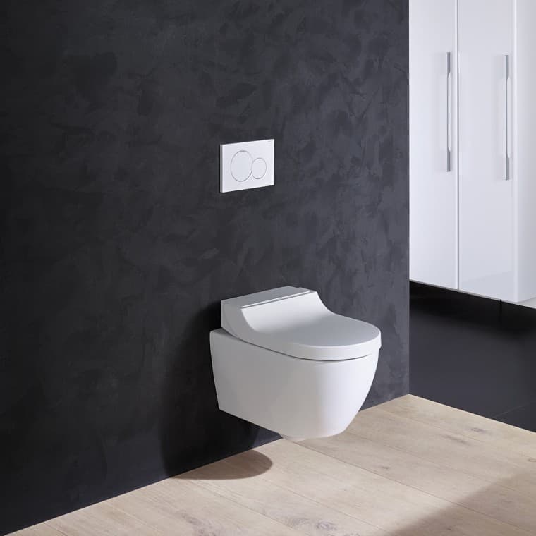 Geberit AquaClean Tuma shower toilet with white cover Geberit AquaClean Tuma shower toilet with white cover