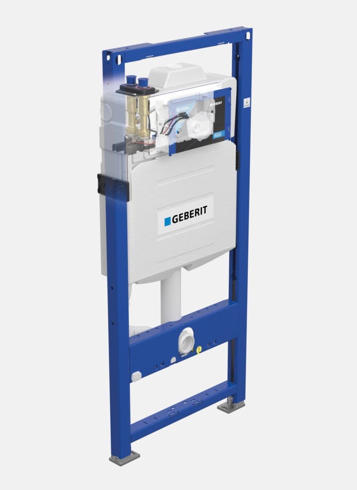 Geberit sanitary flush integrated in the concealed cistern Geberit sanitary flush integrated in the concealed cistern